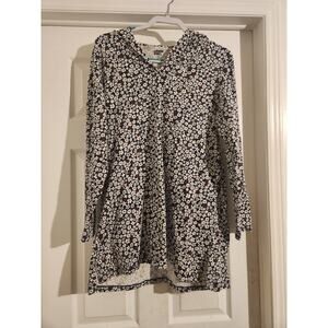 Land's End Women's Lightweight Hoodie Floral M